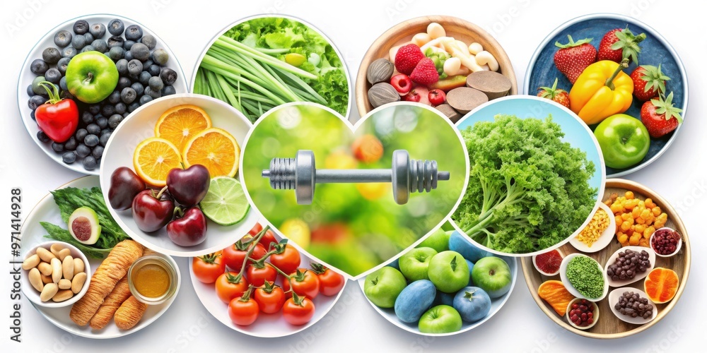 Healthy lifestyle concept with various words related to wellness, fitness, nutrition, and self-care Healthy lifestyle concept with various words related to wellness, fitness, nutrition, and self-care