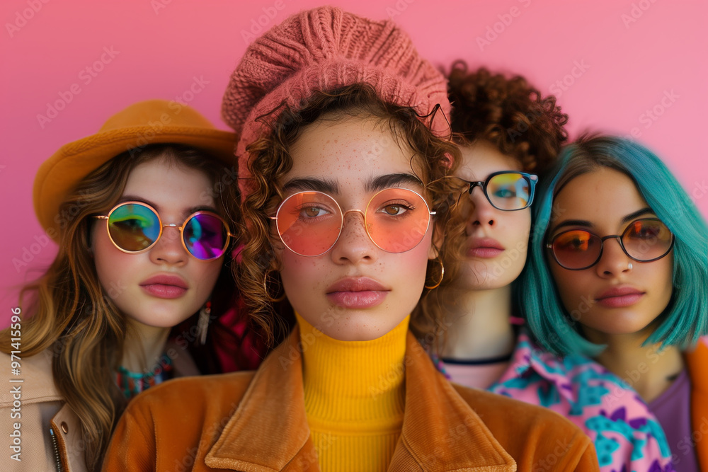 Obraz premium A group of a diversity youngers wearing various style of clothes, LGBTQ