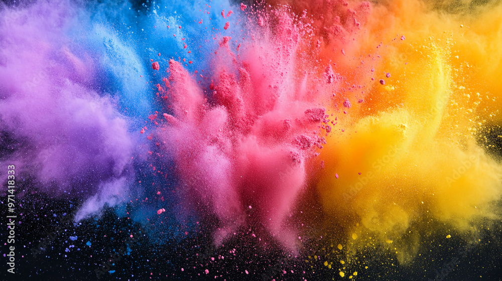 Fototapeta premium Bursts of color powder