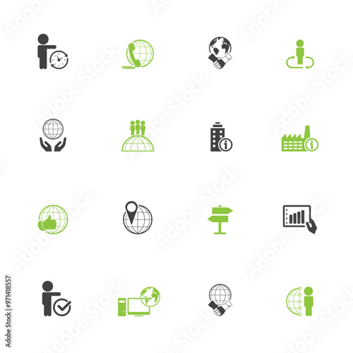 Universal business management and human resources icon set. Universal icons for web and mobile.