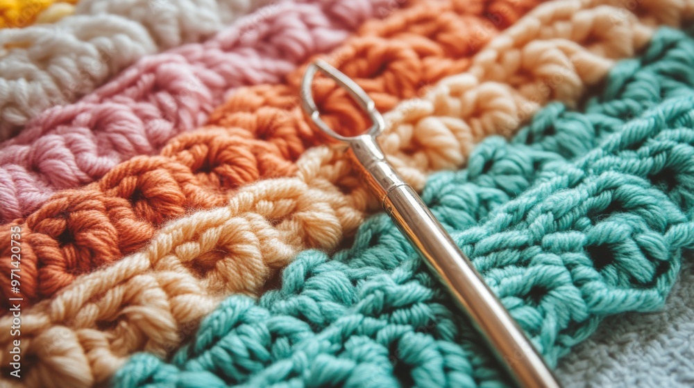 Colorful Crochet Pattern with Hook Colorful Crochet Pattern with Hook