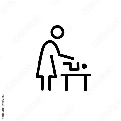 Toilet line icon set. WC outline sign. Man, woman, bathing symbol