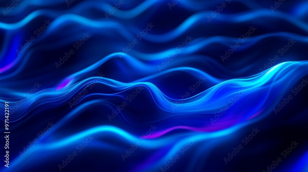 Fototapeta premium Fluid Abstract Background in Blue Tones