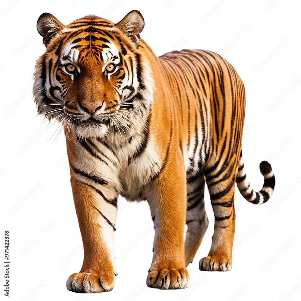 Naklejka premium Tiger isolated on a transparent background