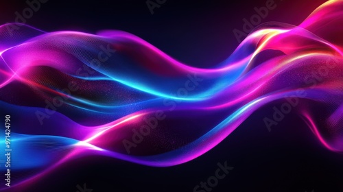 Colorful Light Waves Background