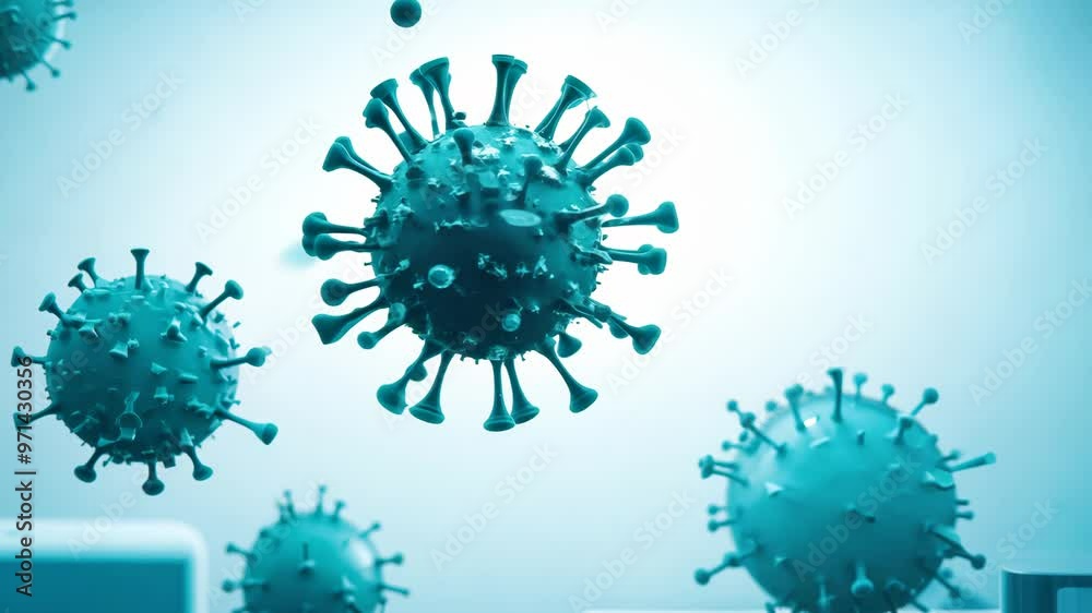 Zooms out from a close-up of a virus undergoing genetic mutation in a laboratory
. Zooms out from a close-up of a virus undergoing genetic mutation in a laboratory
.