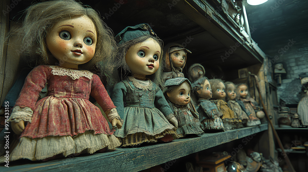 Fototapeta premium antique doll