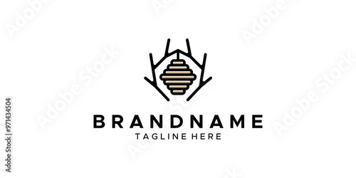 a honeycomb themed graphic image, on a white background. vector graphic base.