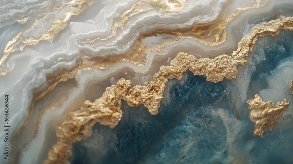 Elegant Agate with Golden Veins Elegant Agate with Golden Veins