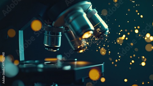 Illuminated Microscope with Golden Particles