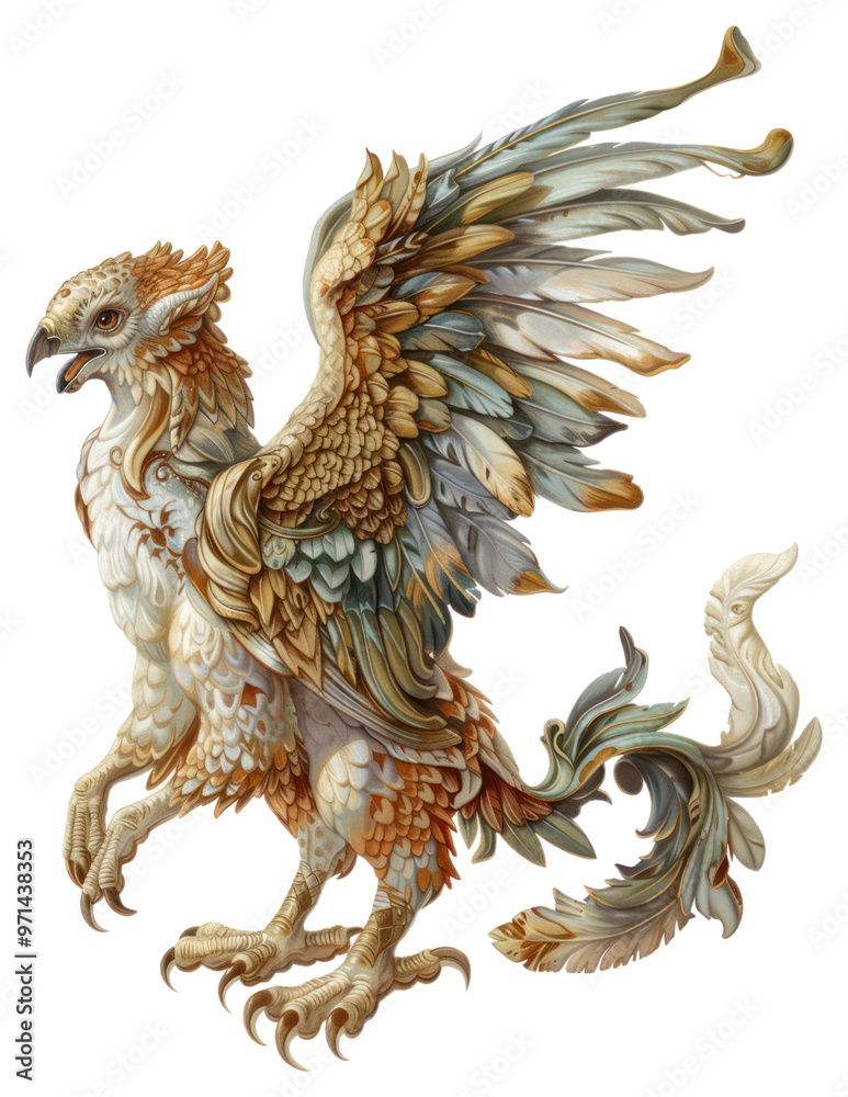 Naklejka premium PNG Majestic mythical creature illustration