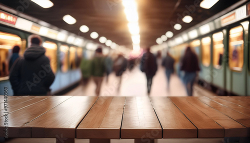 People walking near the metro station.
