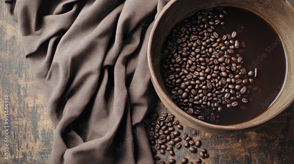 Visual guide to dyeing fabric with coffee tutorial style process