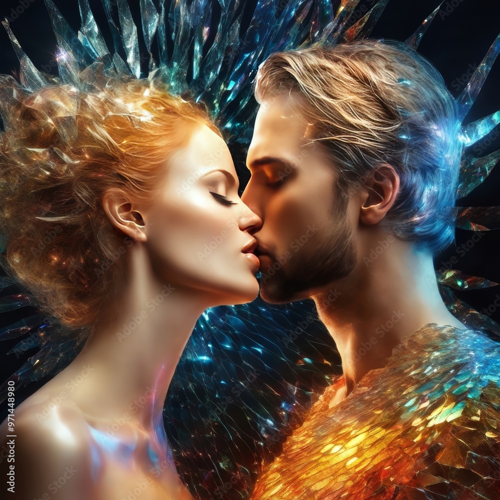 Sensual couple kiss. I Love You. Couple In Love. Romantic and love. Intimate relationship and sexual relations. Dominant man. Closeup mouths kissing