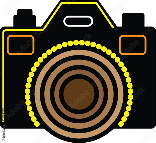 camera vector colorful illustrator white background