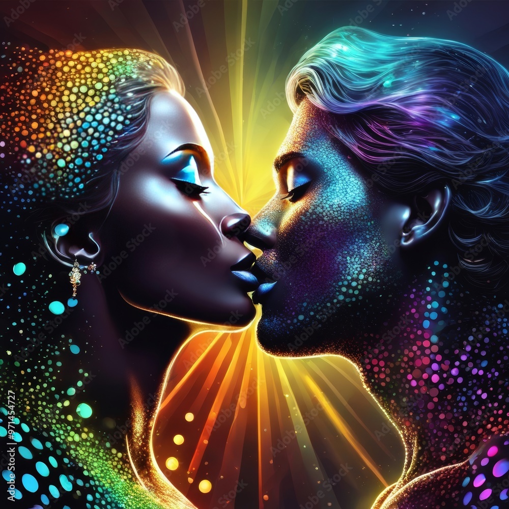 Sensual couple kiss. I Love You. Couple In Love. Romantic and love. Intimate relationship and sexual relations. Dominant man. Closeup mouths kissing