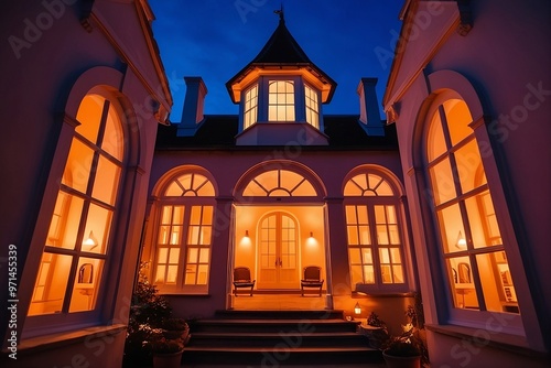  Twilight Tranquility The Warm Lighting of a Luxurious Victorian Home photo