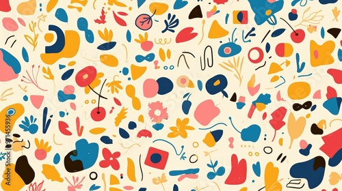 Collection of abstract doodle textures featuring playful patterns colorful decorations creative shapes stripes spirals floral scribbles and a stylish vector assortment