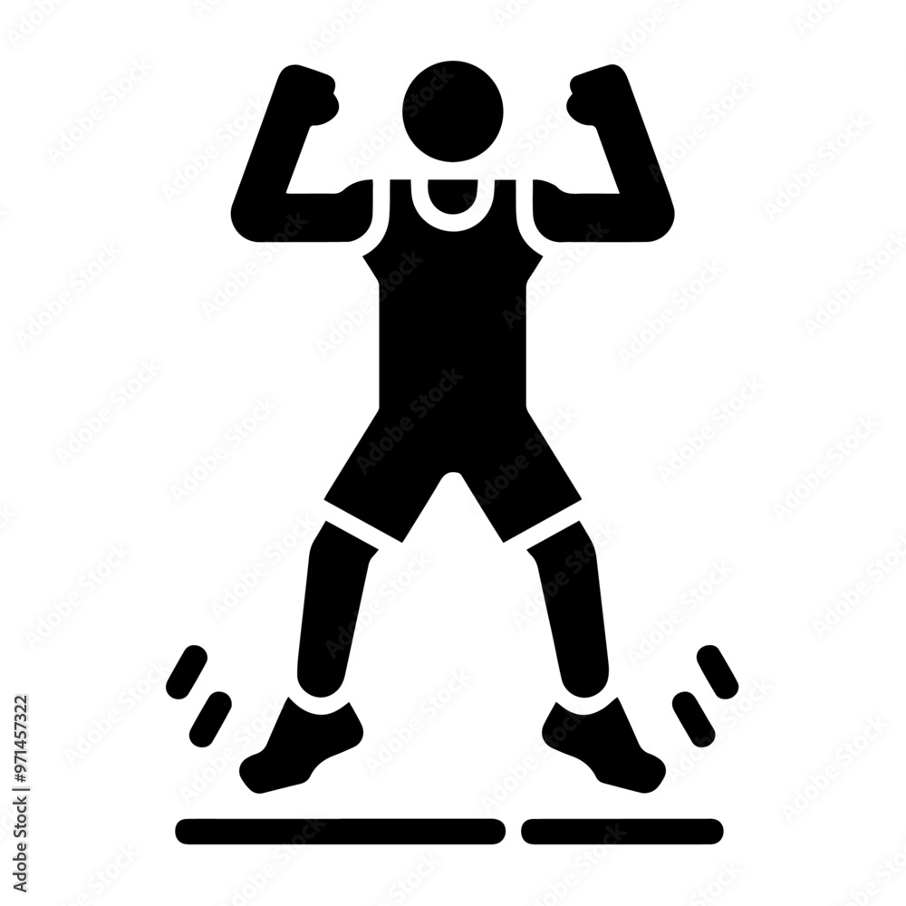 Fototapeta premium Jumping jacks illustration