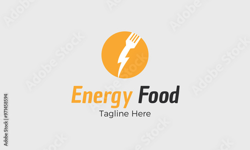 Energy Food Logo design, Creative Energy Food logo Vector - Template Design