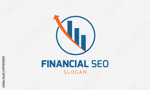 Financial SEO Logo, SEO Marketing  Logo, Investment Business SEO logo, Business chart logo  Premium Vector