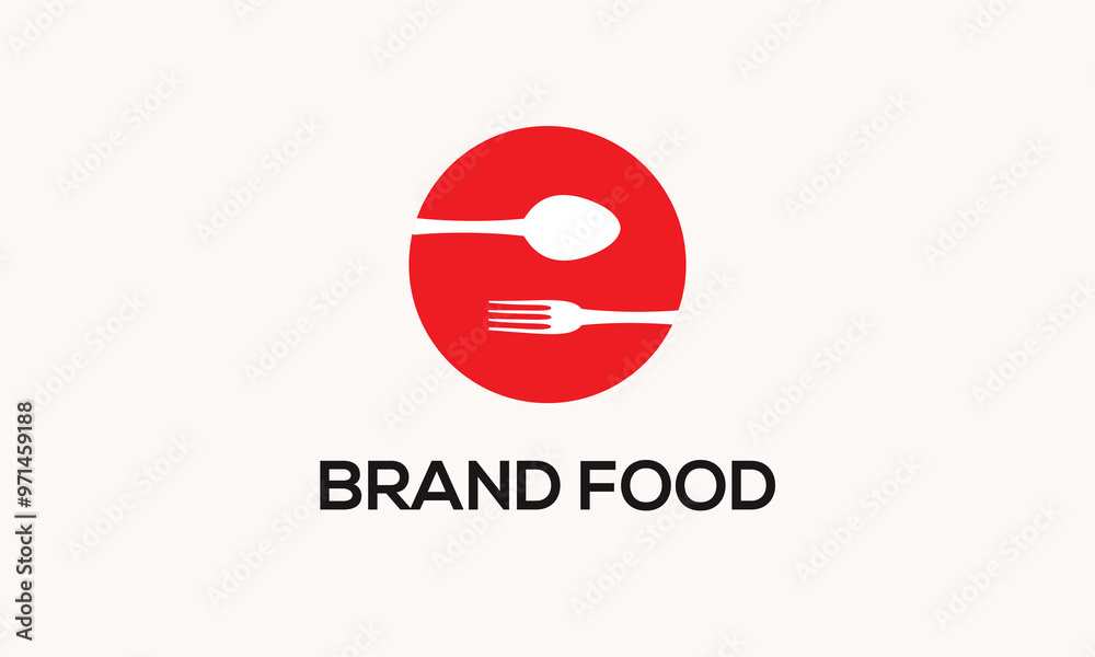 Obraz premium Fork spoon Logo food Design, restaurant logo , eat food logo Premium Vector