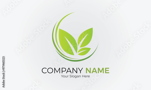 Modern Agriculture Logo, Natural Farm Company Logo, Farming Logo, Leaf Logo Premium Vector