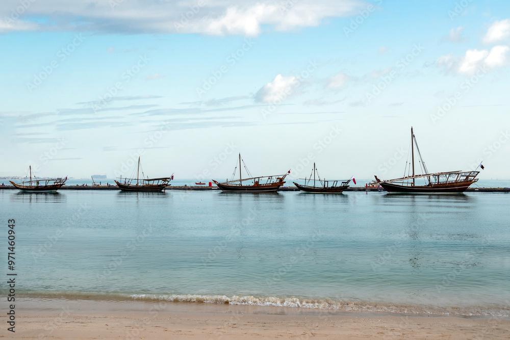 Traditional Dhow Boat Festival Katara Beach Qatar Traditional Dhow Boat Festival Katara Beach Qatar