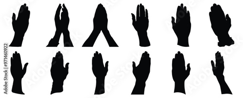Hand silhouette set vector design big pack of hand illustration and icon