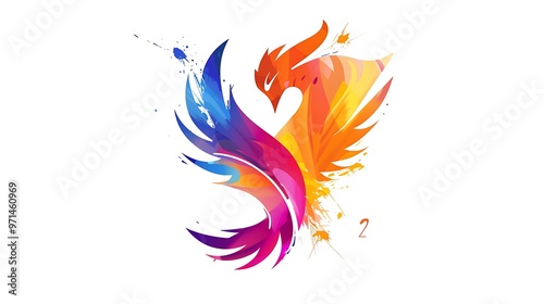 Vibrant and varied paint splash logo in multiple colors on a white background.