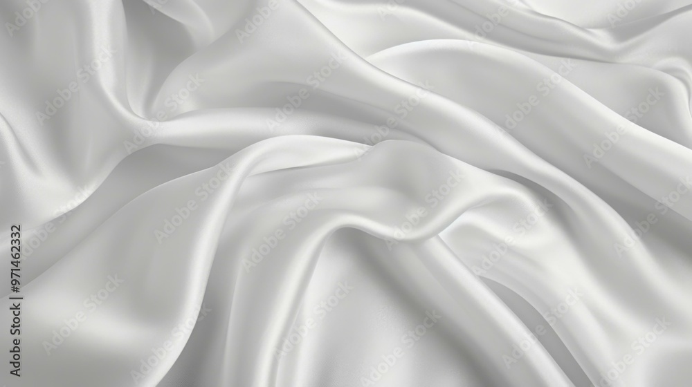 White Silk Fabric Texture Background - Elegant Smooth Surface White Silk Fabric Texture Background - Elegant Smooth Surface