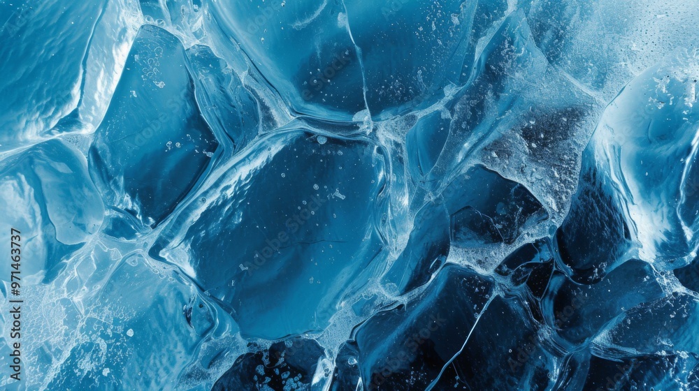 Abstract Ice Texture: Frozen Water, Glacial Blue Abstract Ice Texture: Frozen Water, Glacial Blue
