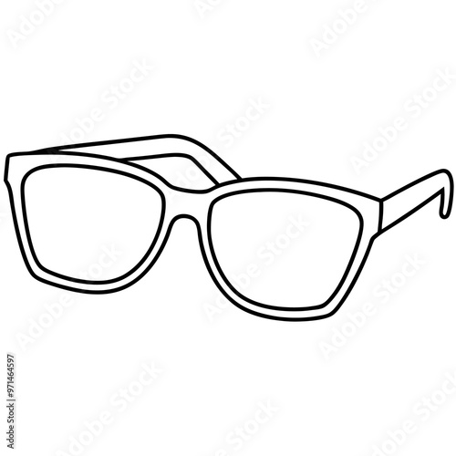 sunglass items outline coloring book page line art drawing photo