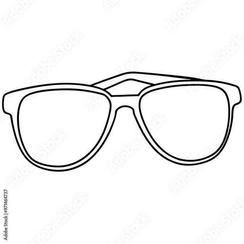 sunglass items outline coloring book page line art drawing