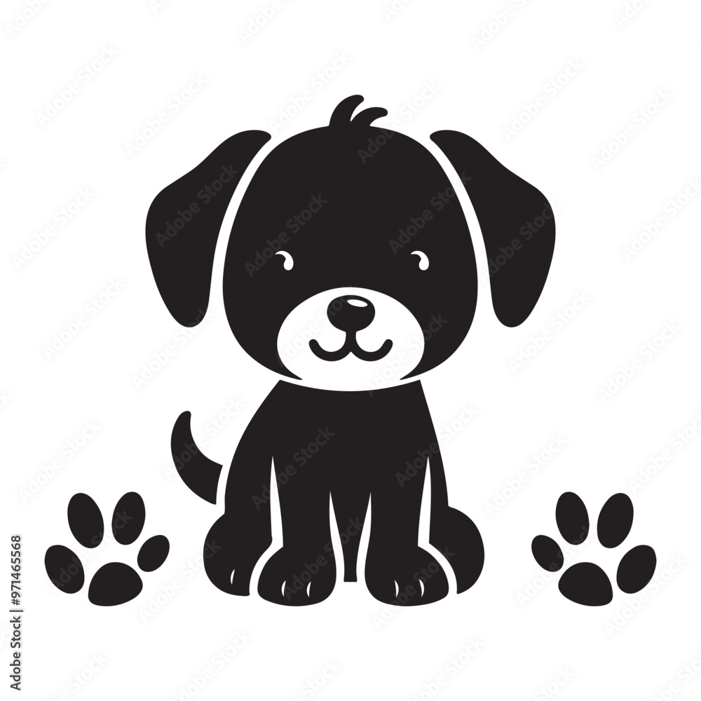 Dog icon set Vector illustration silhouette Dog icon set Vector illustration silhouette