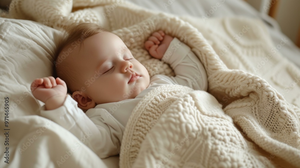 Adorable Baby Sleeping Peacefully in a Blanket