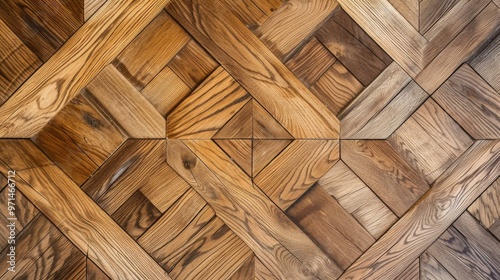 Geometric Wood Floor Pattern - Parquet Flooring Design