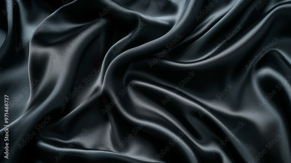 Black Satin Fabric Texture - Smooth and Elegant Background
