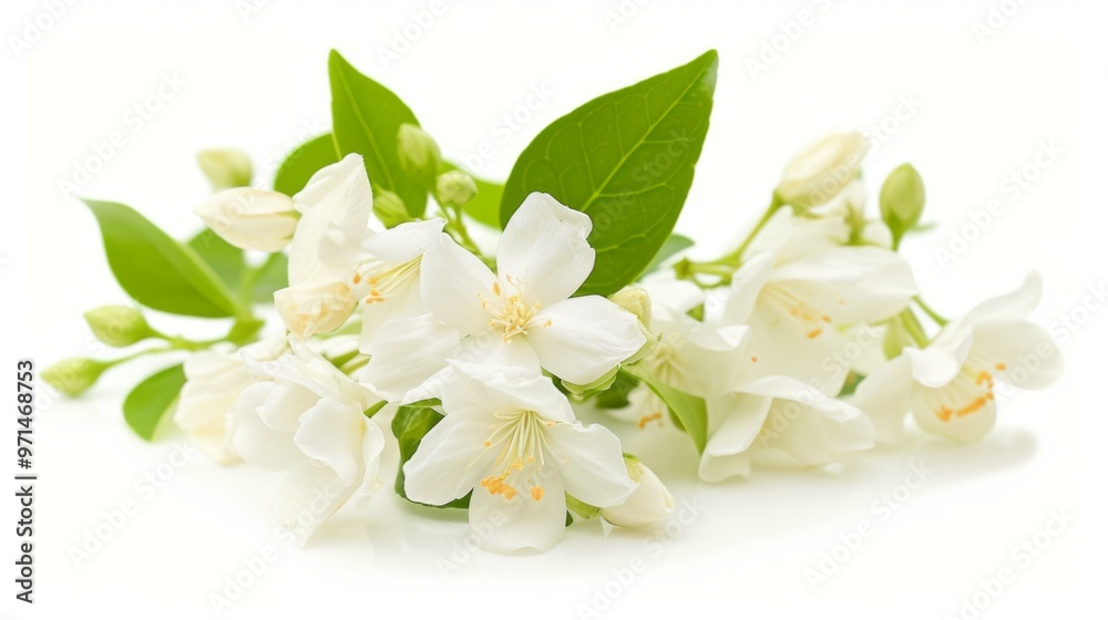 Obraz premium White Jasmine Flowers - Delicate Blooms and Fragrant Petals