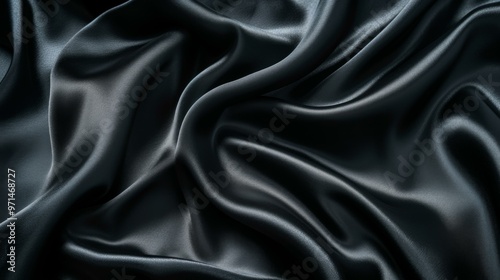 Black Satin Fabric Texture - Smooth and Elegant Background