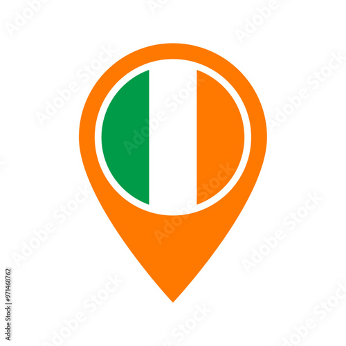 Free Download Ireland flag location icon - GFXLoad