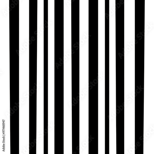 Minimalist Black and White Vertical Stripes Pattern, Modern Bold Monochrome Design, Striking Graphic Lines Art