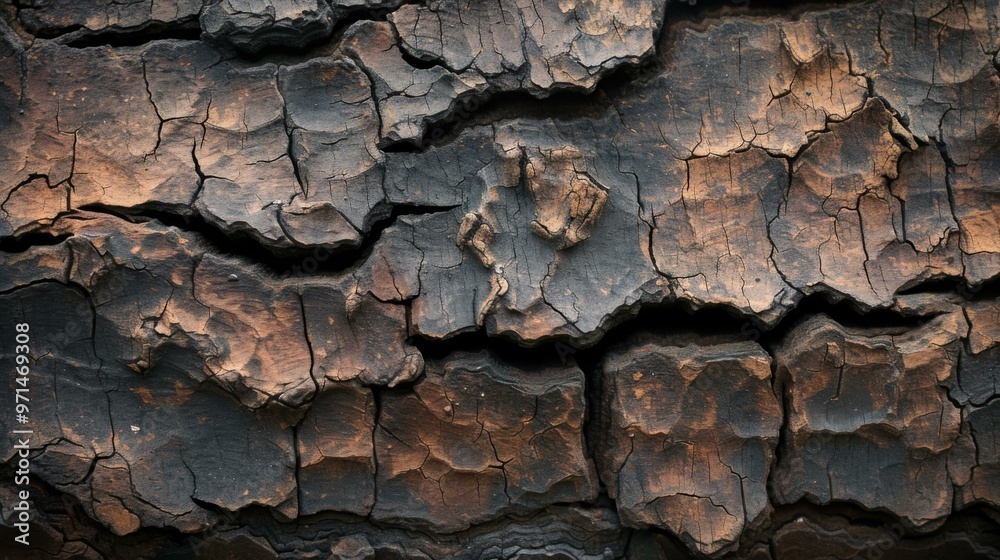 Close-Up of Cracked Tree Bark Texture Close-Up of Cracked Tree Bark Texture