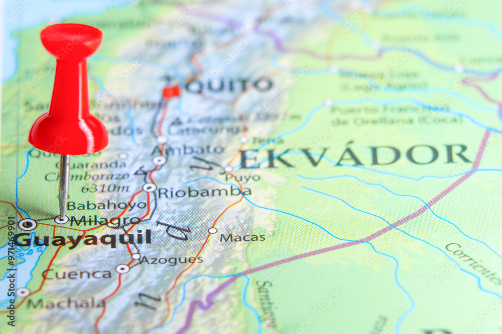 Milagro, Ecuador pin on map Milagro, Ecuador pin on map
