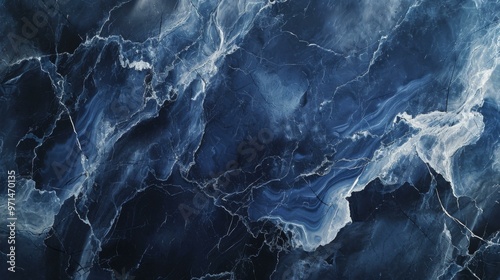 Abstract Blue Marble Texture: Natural Stone Background photo