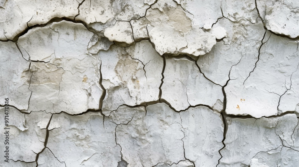Cracked White Wall Texture - Abstract Background Cracked White Wall Texture - Abstract Background