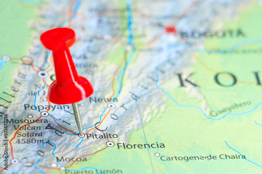 Pitalito, Colombia pin on map Pitalito, Colombia pin on map