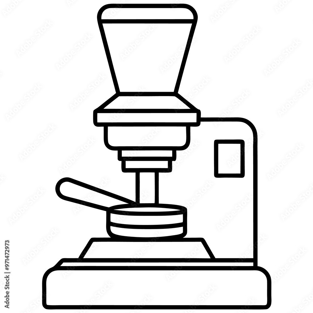tamping machine outline coloring book page line art drawing