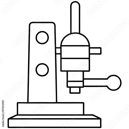 tamping machine outline coloring book page line art drawing