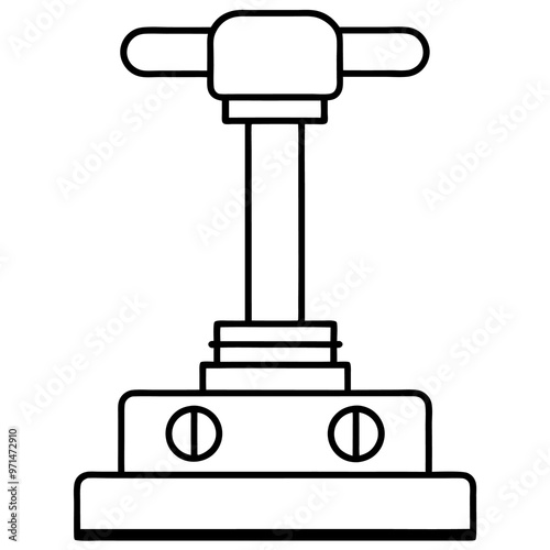 tamping machine outline coloring book page line art drawing